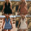 Style Mini Dress With V Neck And Tassel Fringe For Party And Stage Performances