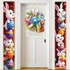 Polyester Happy Easter Couplet Vibrant Easter Door Decoration Easter Door Banners  Festive Home