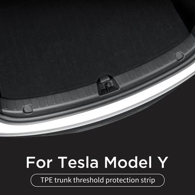 For Tesla Model Y 2022-2025 Rear Trunk Door Sill Guard Strip Inner Rear Bumper Guard Plate Cover Trim Car Accessories