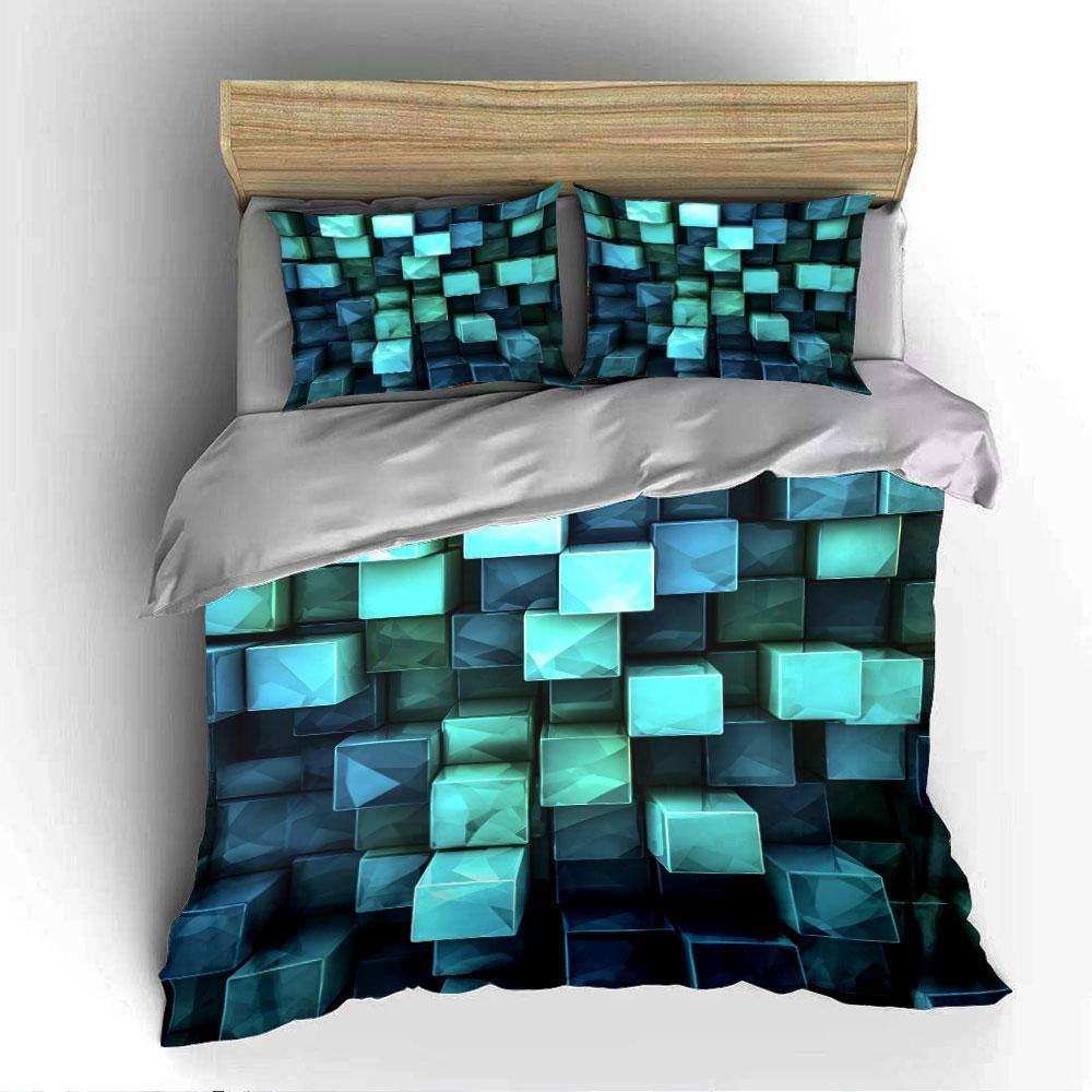 3D Geometrisches Muster Bettwäsche Bettwäsche Bettbezug-Set Bettbezug Kissenbezüge (1 * Bettbezug 2 * Kissenbezüge, ohne Bettdecke)