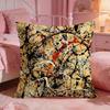 JJackson Pollock Art Cushion Cover Premium Comfort Reversible Pillow Cove Two In One Design For Any Room  Car Interior