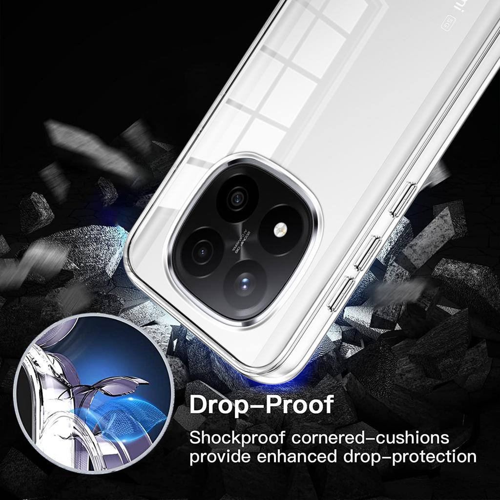 Kryt na telefon pro Xiaomi Redmi Note 14 Pro 5G/Note 14 Pro+ 5G/Poco X7 5G, TPU rám, průhledný akrylový zadní kryt s PET fólií