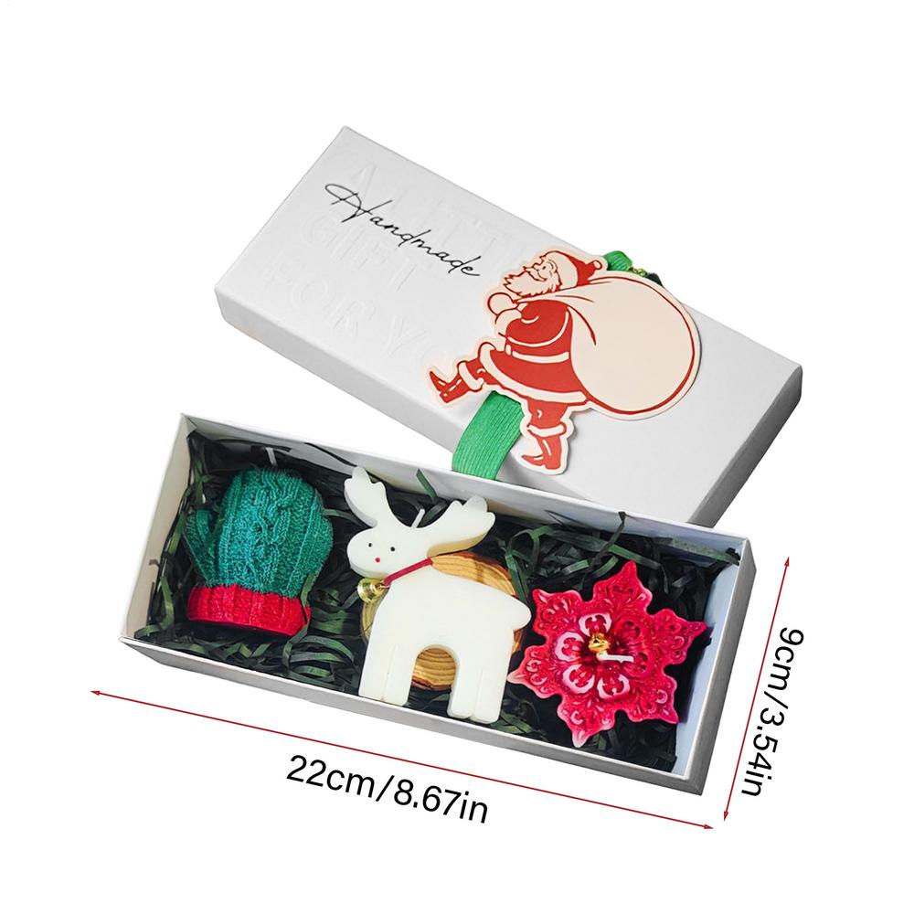 Christmas Candles Set Deer Candles Party Wedding Festival Decoration Christmas Eve Romantic Ornament Decor For Home