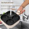 Adjustable Temp Non-Stick Egg & Burger Frying Pan: Four-Hole Multi-Functional Breakfast Machine