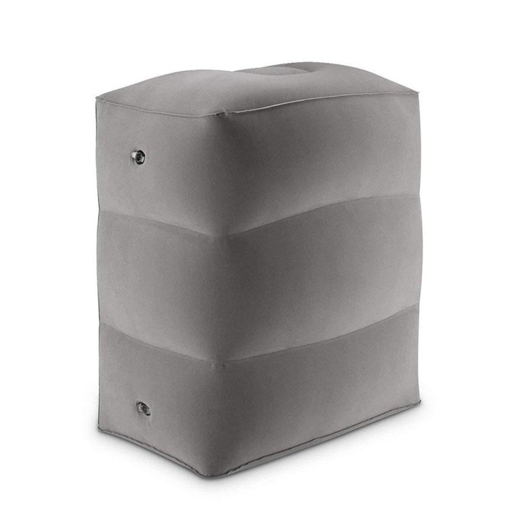 Inflatable Leg Pillow Adjustable Height Car Seat Foot Rest Portable Travel Foot Rest Pillow for Airplane Office Home Trains Cars