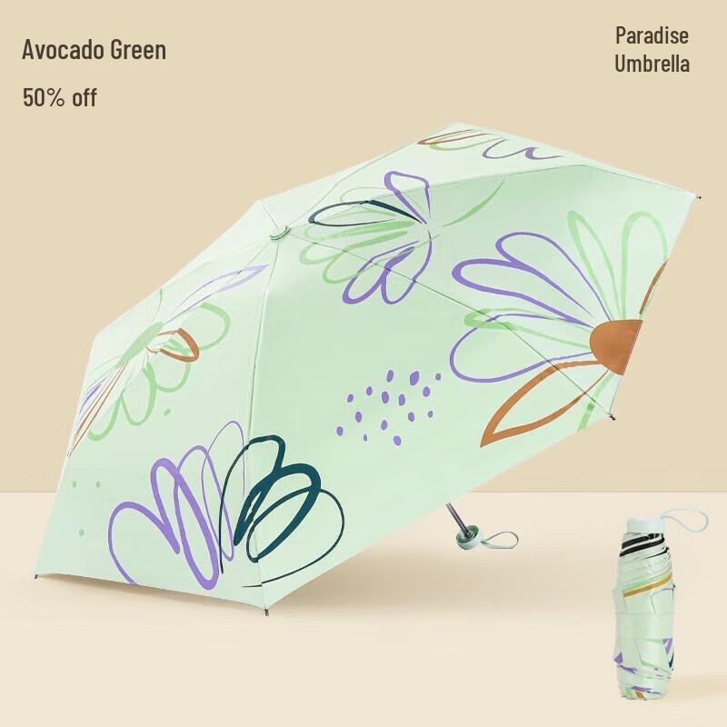 Heaven Umbrella Five-Fold Black Glue UV Capsule Umbrella