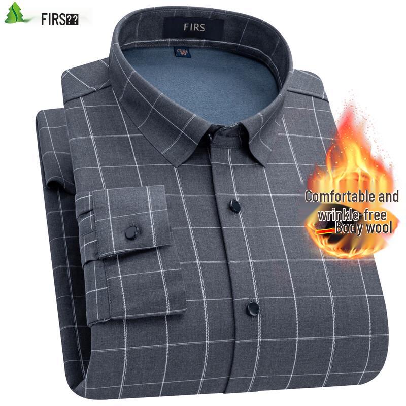 FIRS Men s Winter High-Stretch Fleece-Lined Warm Shirt 41