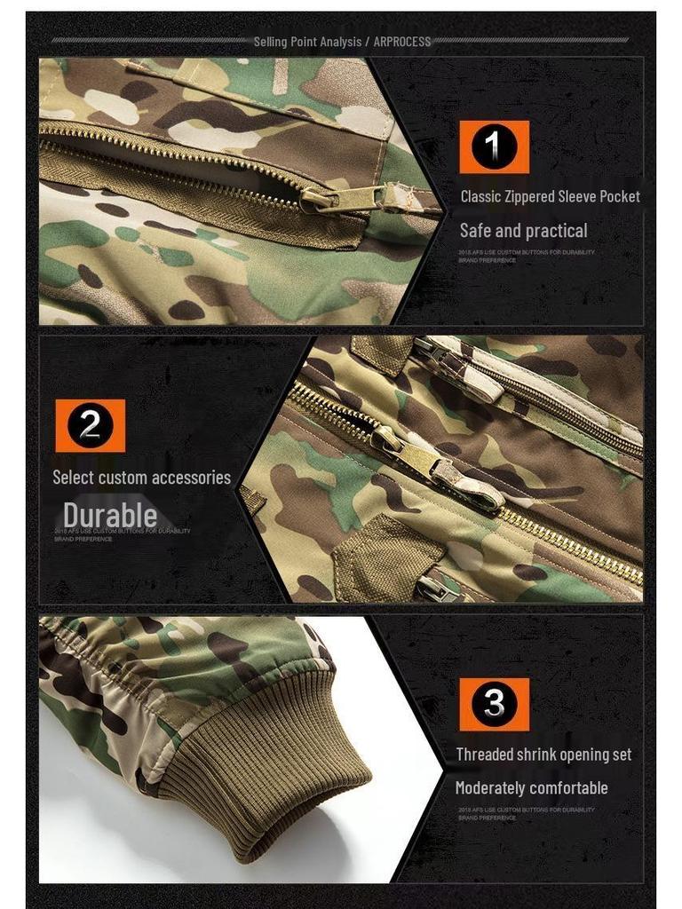 Herfst Winter Tactische Bomberjack met Opstaande Kraag – Geïnspireerd op Luchtmacht Piloten Baseball Uniform