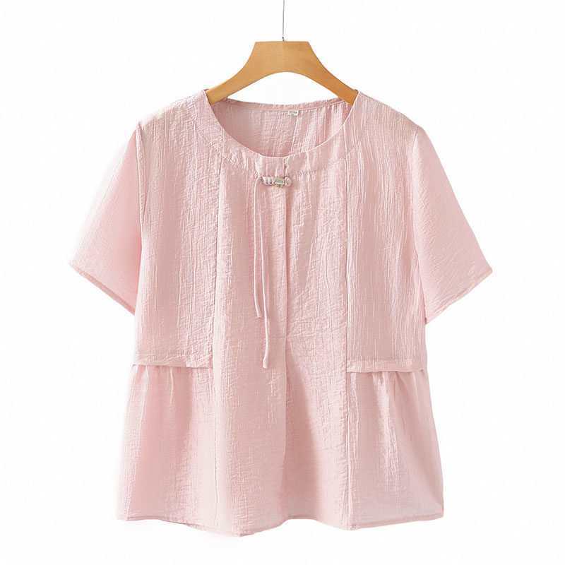 2026 Chinese Style Midlife Summer Outfit: Short-Sleeve Top, Age-Defying & Flattering