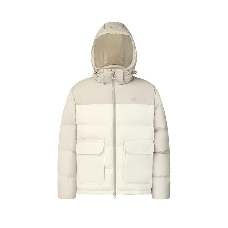 

New FILA Fitness Down Jacket Unisex Almond Khaki A51M441902F-BG 170/92A/M