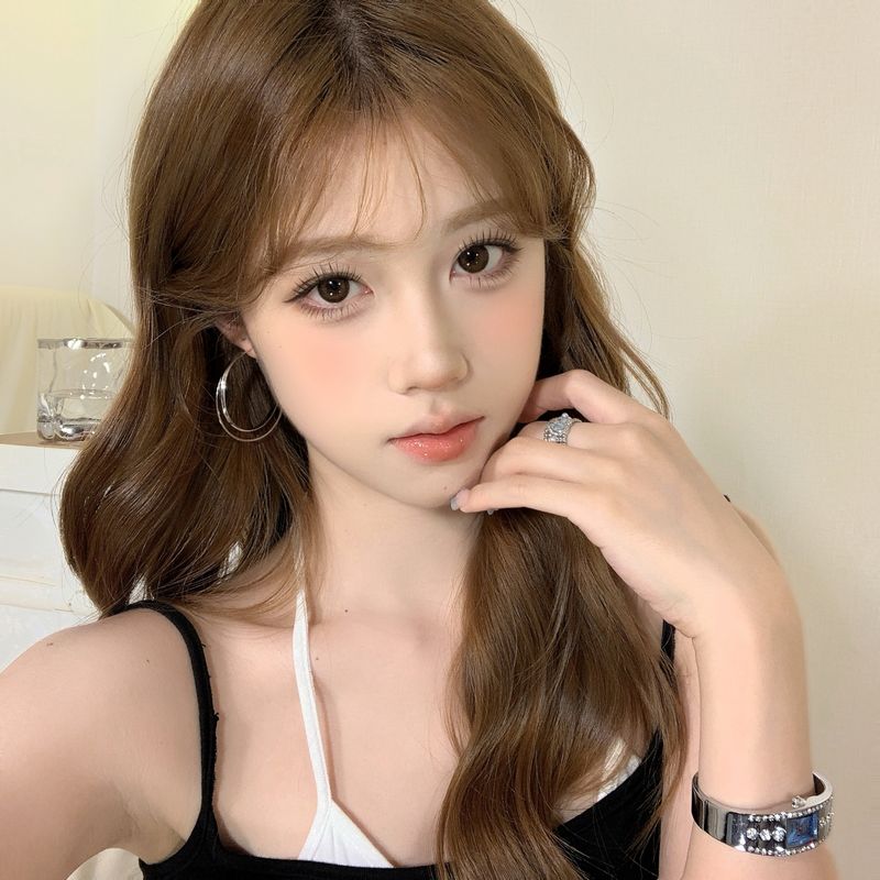 

Fashion Heavy Industry Metal High Profile Retro Circle Winding Earrings Big Ear Ring Vacation Style Ear Stud Earring Earring Accessories Silver double hoop earrings