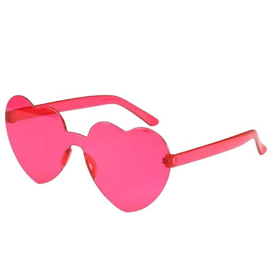 Lady Sunglasses Eye Protection Solid Color Cute Heart Shape Transparent Outdoor Sunglasses for Travel
