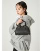 FRAY Round Mini Boston Bag FWGB254348 Black I.D. Women's