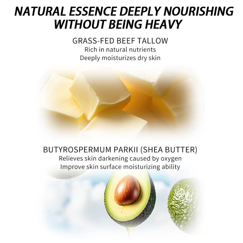 Okady Soft Texture Natural Vegan Tallow Skincare 150G Beef Tallow Moisturizer Body & Face Tallow Cream