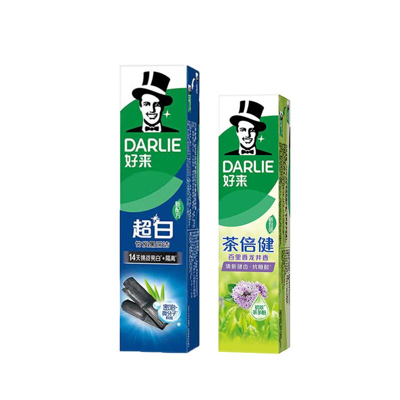 Darlie Toothpaste Family Pack (Bamboo Charcoal 190g + Thyme Longjing 140g)