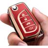 ELOHEI Key Fob Cover for Toyota: Premium Soft TPU Full Protection Case Compatible with 2018-2022 Corolla, Camry, RAV4