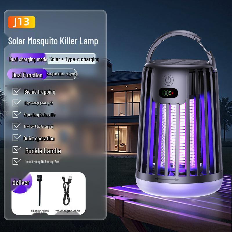 Lampe anti-moustiques silencieuse à double fonction 2024 pour le camping intérieur et extérieur