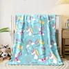 Unicorn and Rainbow Pattern Flannel blanket for bedroom living room sofa and nap