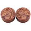 1 Pair Tree of Life Wood Expanders Piercing Fashion Ear Plug Flesh Tunnels Gauge Stretcher To Ear Saddle Body Jewelry Piercings
