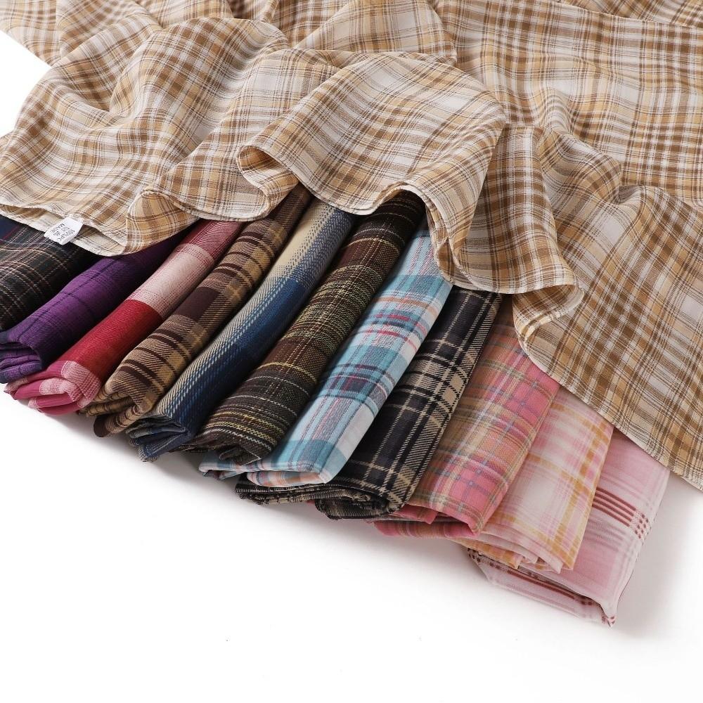 Ultralight Shawl Wraps Long Beach Sun Protection Scarf Classic British Plaid Print Scarf