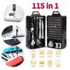 115 In 1 Electronics Screwdriver Bit Set Hand Tools Screw Driver Kit Precision Screwdriver Tools Repair Maintenance Tools