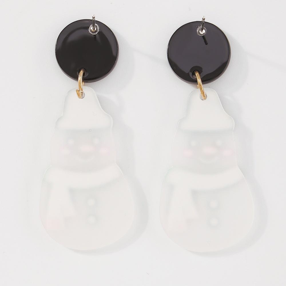 Women Christmas Tree Deer Snowman Drop Earrings Girls Christmas Gifts