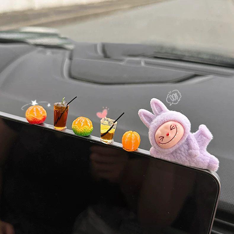 Labu Car Decoration 2025 New Internet Celebrity Interior Accessories Cute Cloth Doll Labu Car Plush Doll