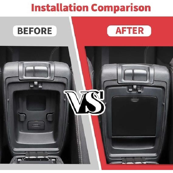 Upgrade Privacy Center Armrest Hidden Storage Box Tray for Jeep Wrangler JK11-17