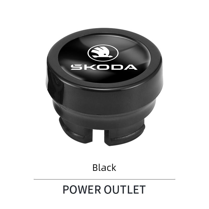 2025 New Car Cigarette Lighter Dust Cover Dustproof Decoration Cap For New Skoda Octavia Kodiaq Fabia Superb Karoq Yeti Rapid Mk