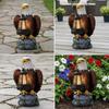 Resin Material Eagle Garden Statue Waterproof Solar Eagle Decor Outdoor Eagle Statue Lawn Decor
