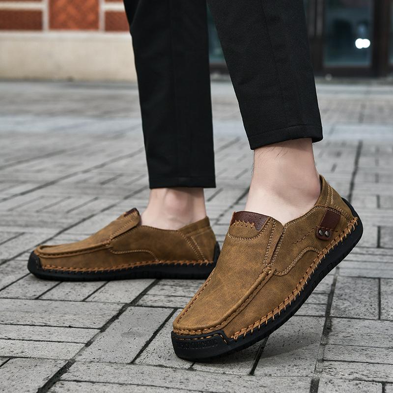 Herrskor Casual Bekväma Slip on Loafers Flats Mockasiner Promenad Höst Dropshipping