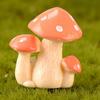 Mini Artificial Mushroom Figurine Resin Simulate Fake Mushroom Miniatures Fairy Garden Miniature Landscape Lawn Decorations