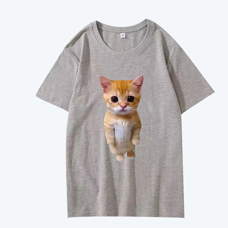 Funny Cat 3D Print Women Casual T Shirt men women Oversized 100% Cotton short sleeve Summer print Unisex plus sizetops
