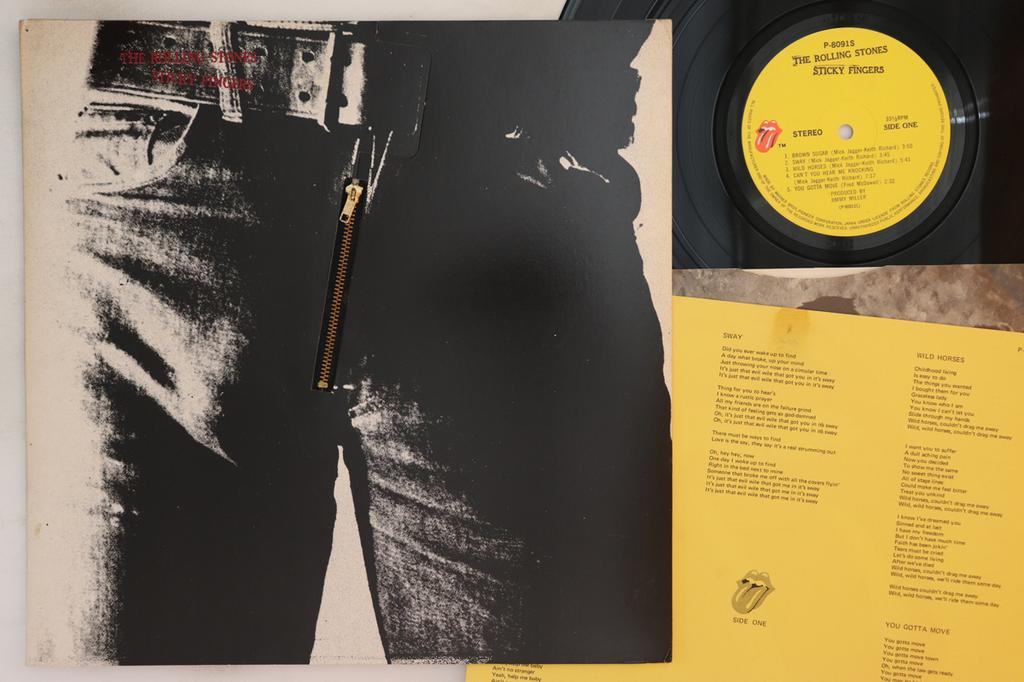 LP Record ROLLING STONES - Sticky Fingers P8091S WARNER BROS 1971 Japan Rock Used