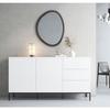 Buffet Sideboard 2 Doors and 3 Drawers | 150 X 80 X 41 Cm | Color White | Matte Finish | Storage | Serena