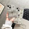 Transparent Epoxy Mobile Phone Case For Apple 17Promax Internet Celebrity Apple 14 Electroplating Line Bow 13