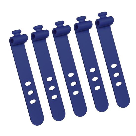 5Pcs Cable Organizer Ties Management for Headphones Flexible Wire Silicone Reusable Cable TV USB Computer