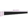 9 Piece Windscreen Mesh 1200 X 160 Cm Black