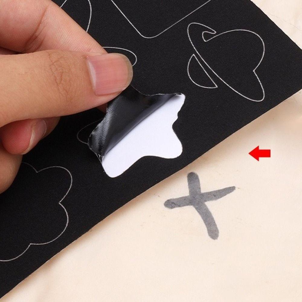 Apparel Applique Self Adhesive Black Patches Thermal Transfer DIY Craft Sewing Fabric Sticker Clothes Repair Holes