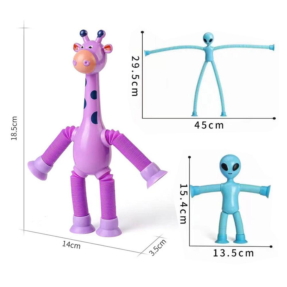 Telescopic Giraffe Toy Sensory Tube Toddler Giraffe Pop Out Arm Toys Stress Relief Autism Fidget for Kids Party Favors Pop Tubes