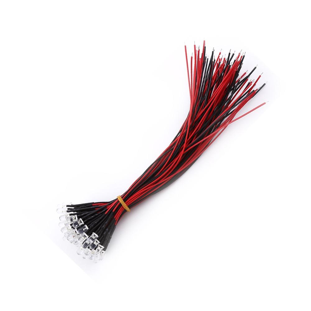 50PCS DC 5-12V LED Diodes White Red Blue Green LED Diode Lights Small LED Lamps  Decorative Lighting