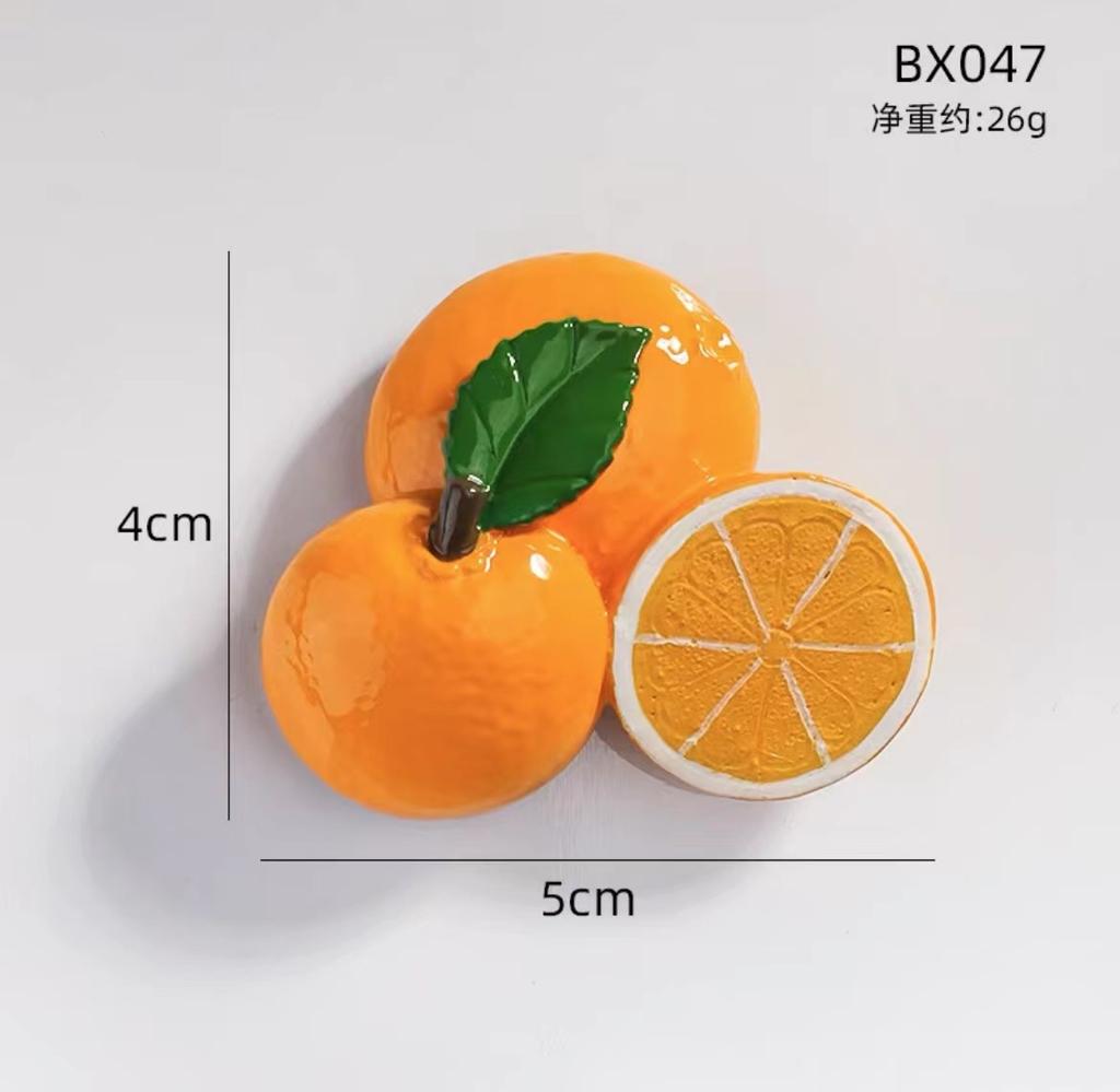 Realistic Artificial Fruit Refrigerator Magnets Set Durable Decorative Kitchen Magnets for Home Office School Use with Strong Magnetic Backing