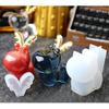 iSuperb Silicone Molds Animal Cute Epoxy Resin Molds 3D Deer and Antlers Molds for DIY Resin Casting (Transparent)