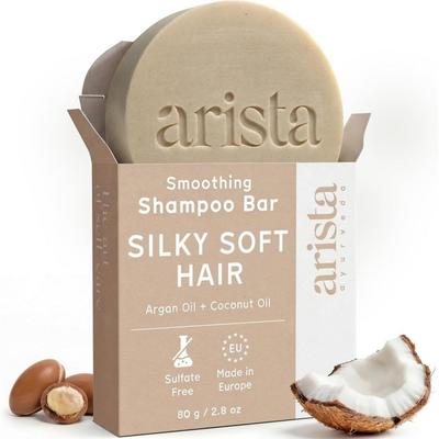 Arista Ayurveda Shampoo-Riegel Festes Shampoo Vegan Sulfatfrei Arganöl Shikakai-Frucht 80g Haarpflege 1 Stück