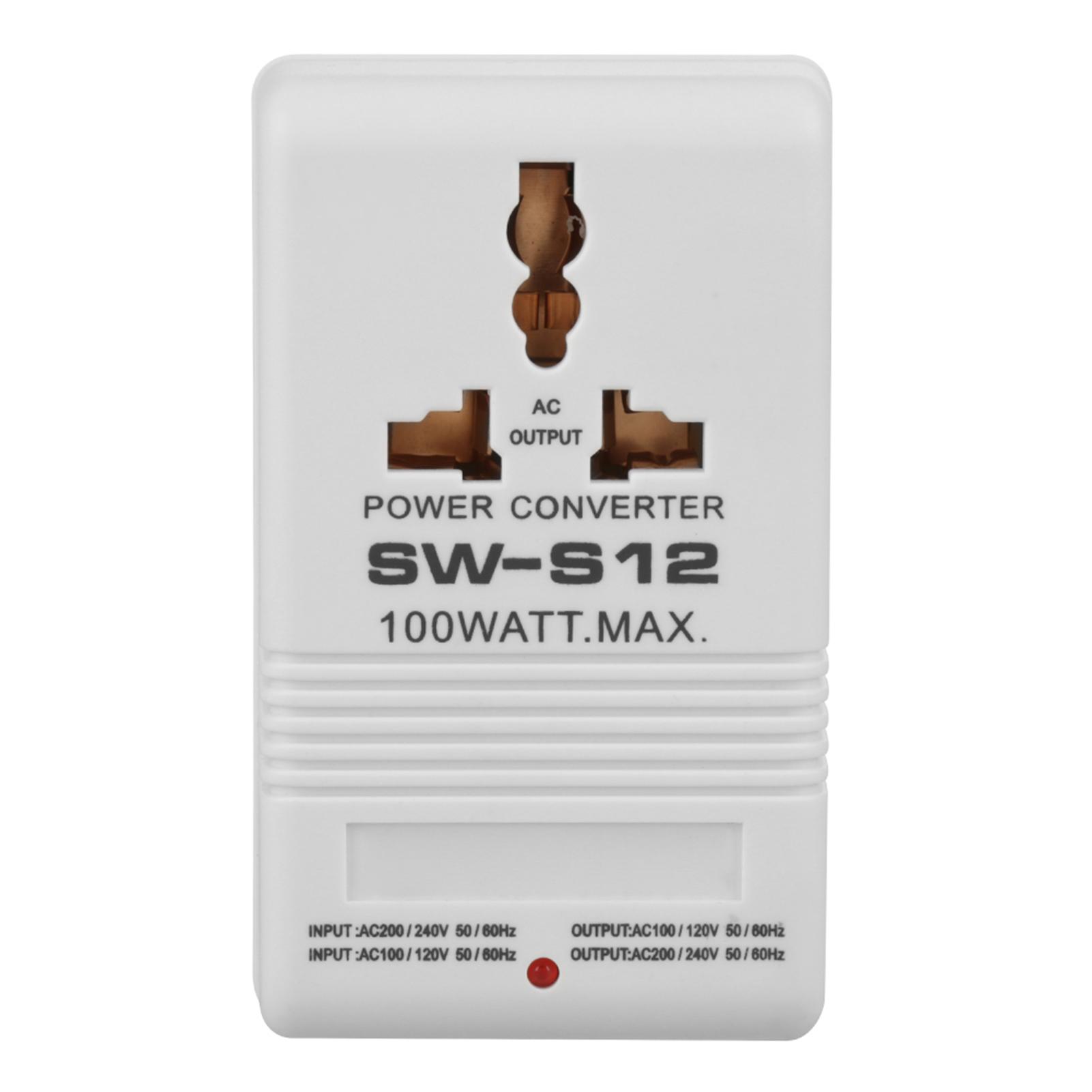 

100W to StepUp&Down Voltage Converter Transformer (CN Standard Plug) білий