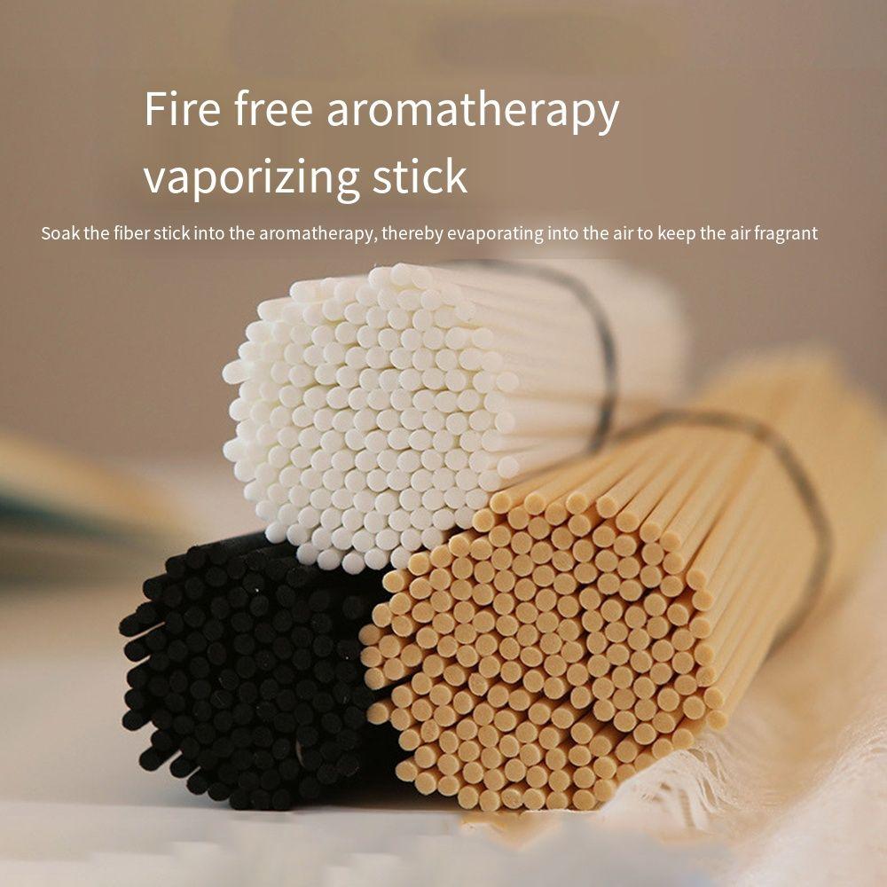 100Pcs 3mm*25cm Fiber Reed Diffuser Sticks Black/White/Wood color Volatile Rod Home Decoration