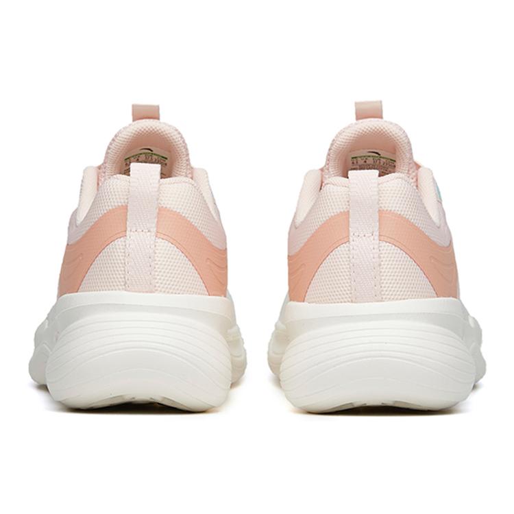 New Anta Cushioned Anti Slip And Wear Resistant Lightweight Low Top Training Shoes Women's White Pink 122217719-1