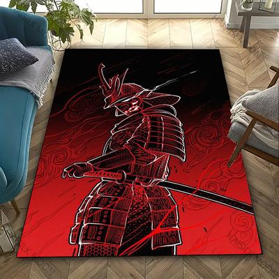 Bushido Spirit Slavnostní Samurajské Vzory Koberec Ložnice Obývací Pokoj Kancelář Velká Protiskluzová Podložka Domácí Dekorace Koberec Pěkný Dárek pro Přátele