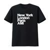 NY Lon Paris AMI GA Mode Stadtname Aufdruck T-Shirt für Herren und Damen vintage gewaschen weich dehnbar streetwear vielseitig homme