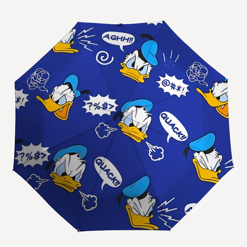 

1pc Donald Duck Automatic Open/close, All-Season Portable Folding Umbrella for Women & Men, Travel, Everyday, Durable Frame yy250805033